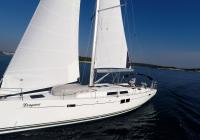 sailing yacht Hanse 505 hull sails sailing blue sky sea